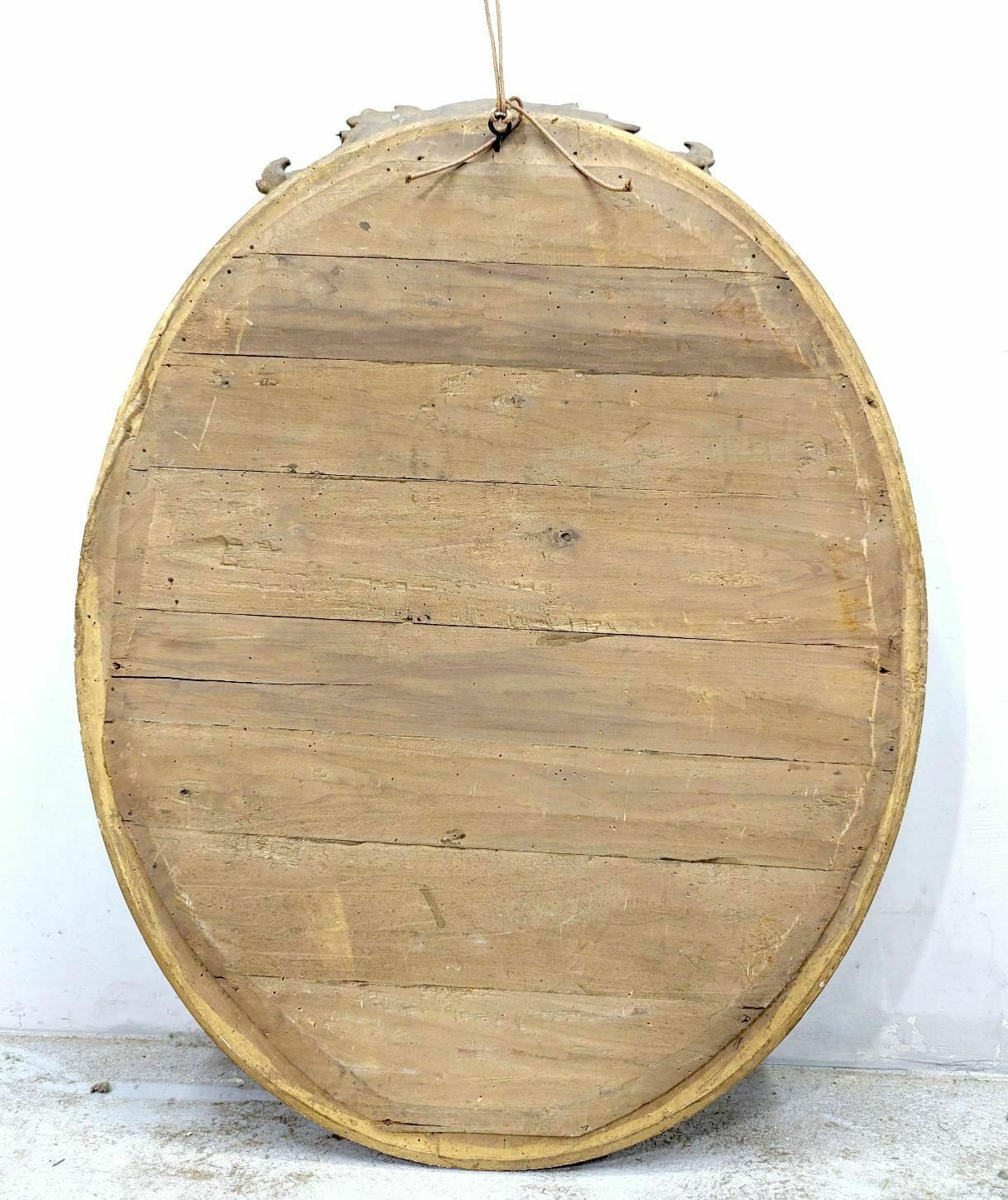Napoleon III Oval Mirror In Gilded Stucco, 19th Century photo Home Decor