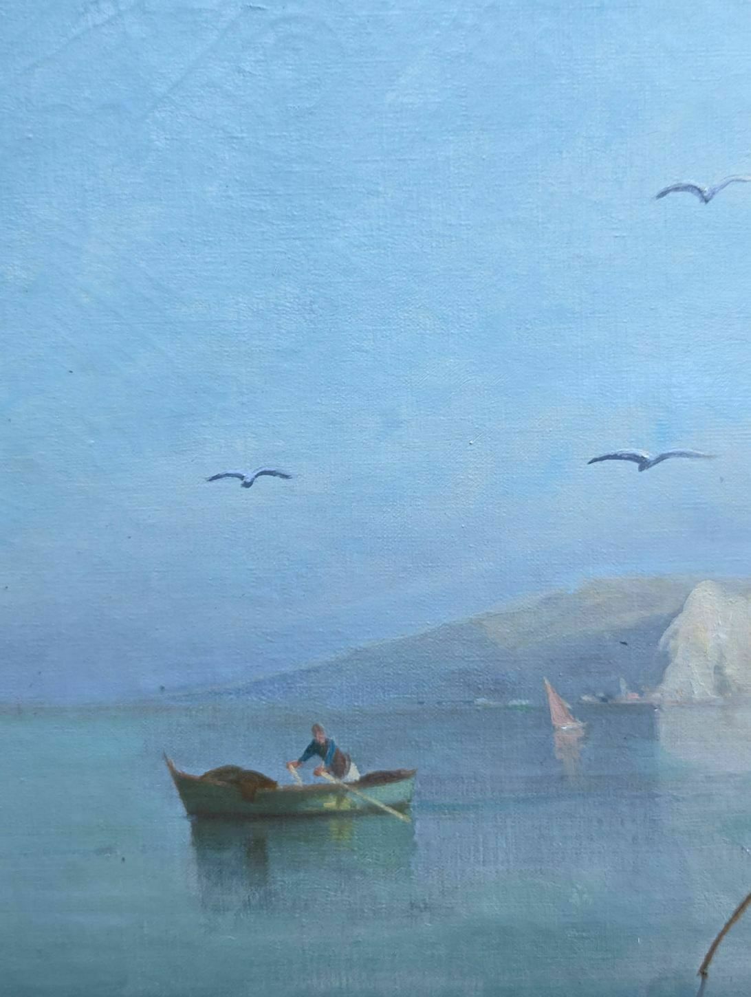 photo furniture Oil On Canvas Fisherman By The Sea By F. Gautier