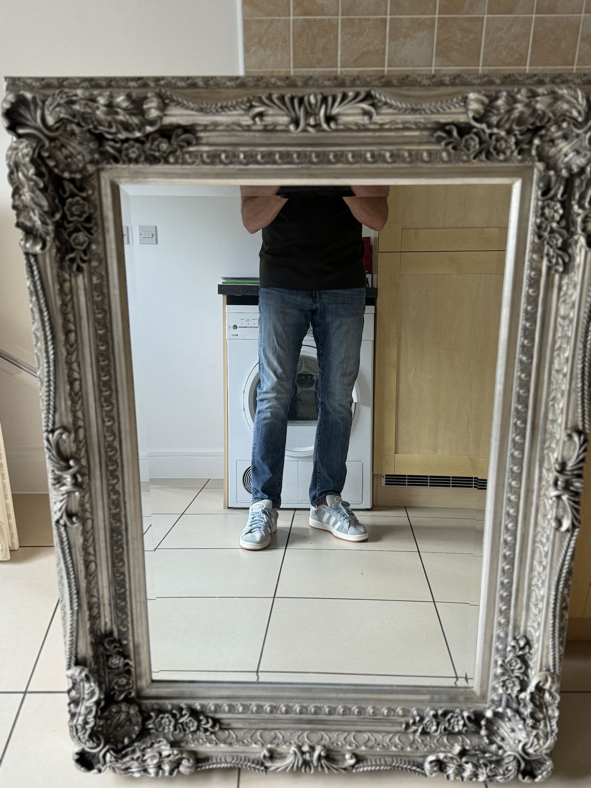 Silver Guilt Mirror, 21st Century photo for sale