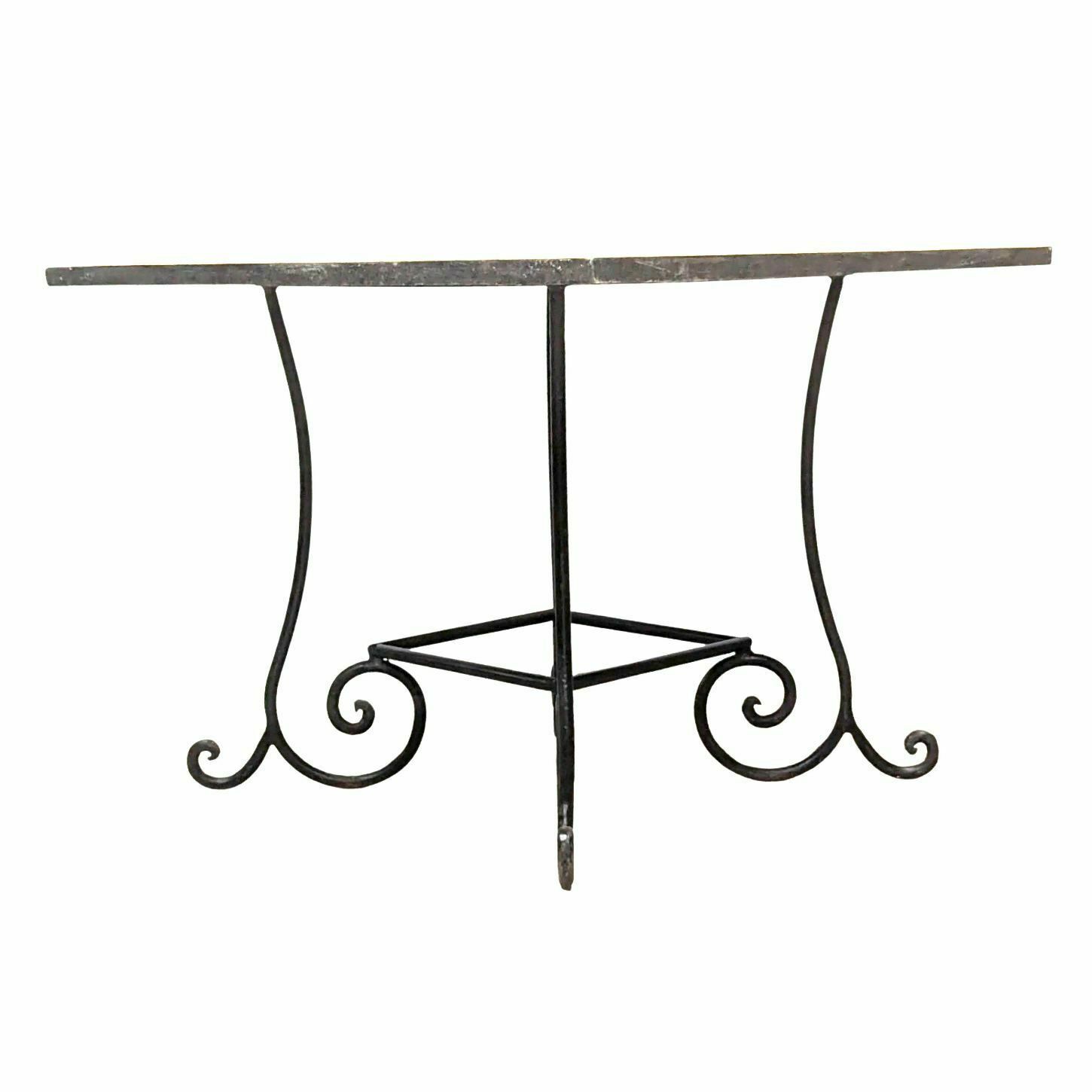 Square Pedestal Table Or Outdoor Table In Wrought Iron And Tiles photo Furniture