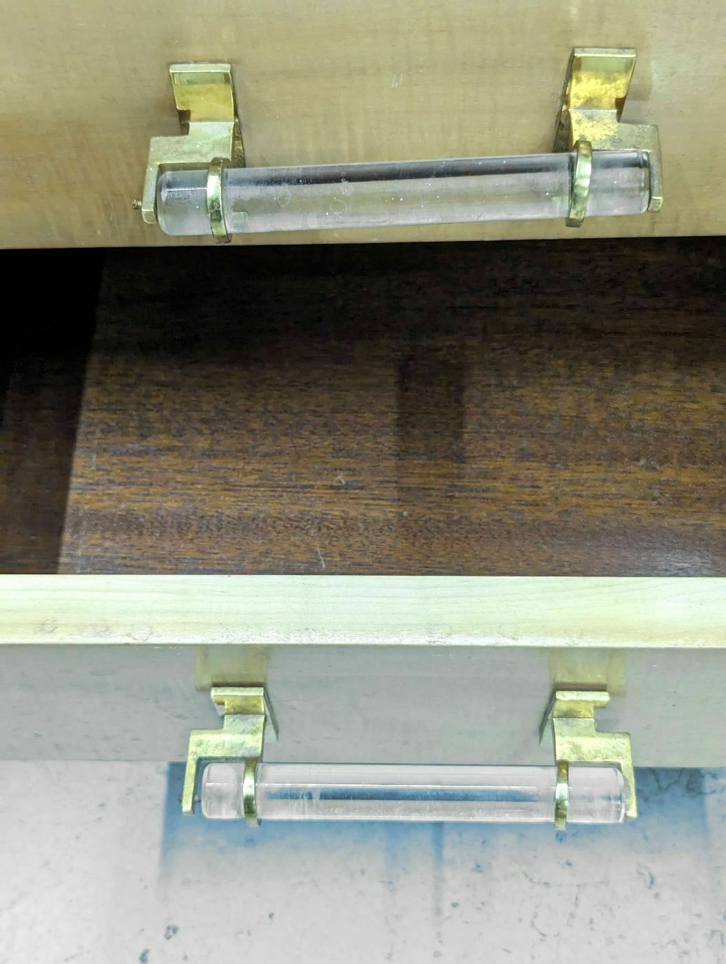 photo vinterior 1940s Sycamore Maple Veneer Cabinet By Jules Leleu