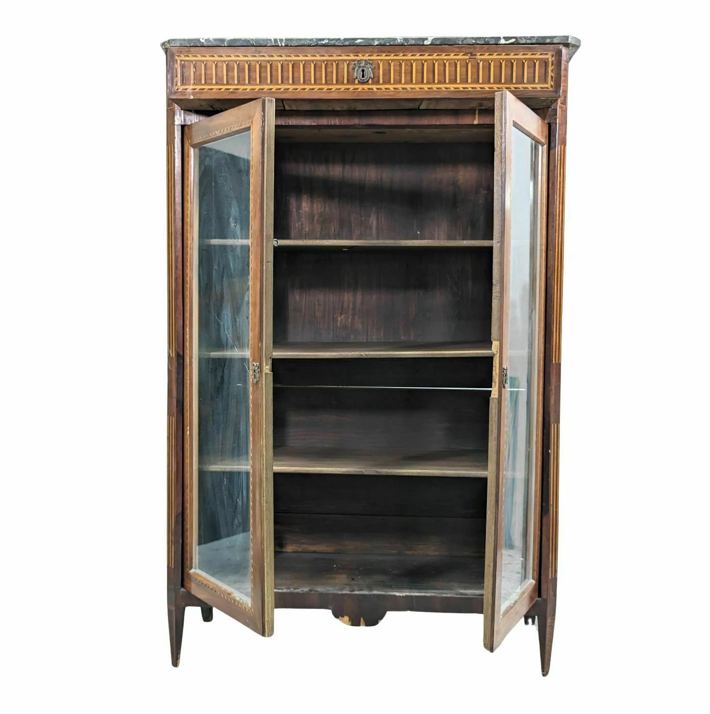 Louis XVI Marquetry Glass Bookcase photo furniture