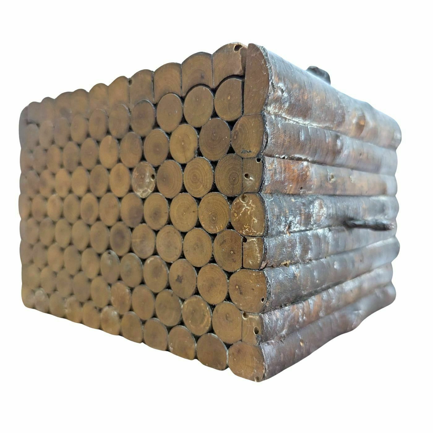 End Grain Wood Cigarette Box Circa 1900 photo furniture