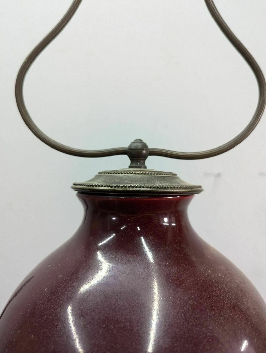 Chinese Oxblood Porcelain Vase Mounted As A Lamp photo furniture