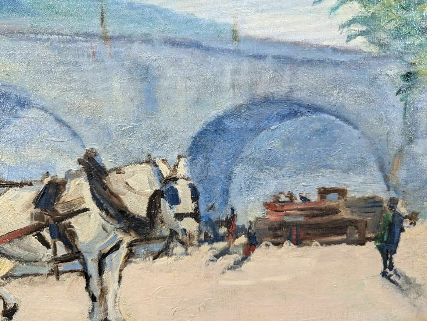Parisian Scene On The Banks Of The Seine Gustave Madelain Oil Painting photo 1970.0