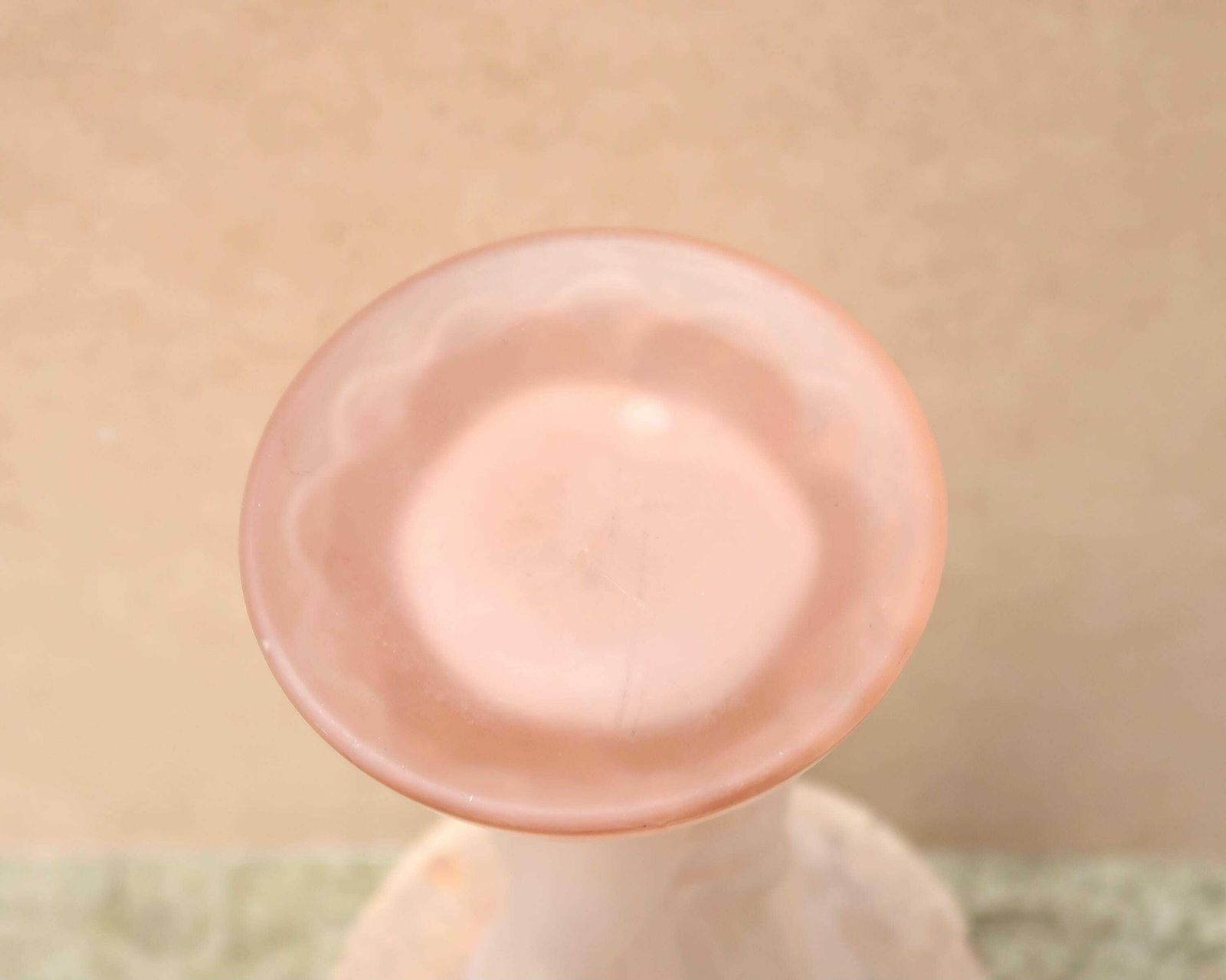 Italian Pale Pink Vase, Hand Decor, 1960s / Made In Italy, Empoli, Genie Bottle Family photo 197.0