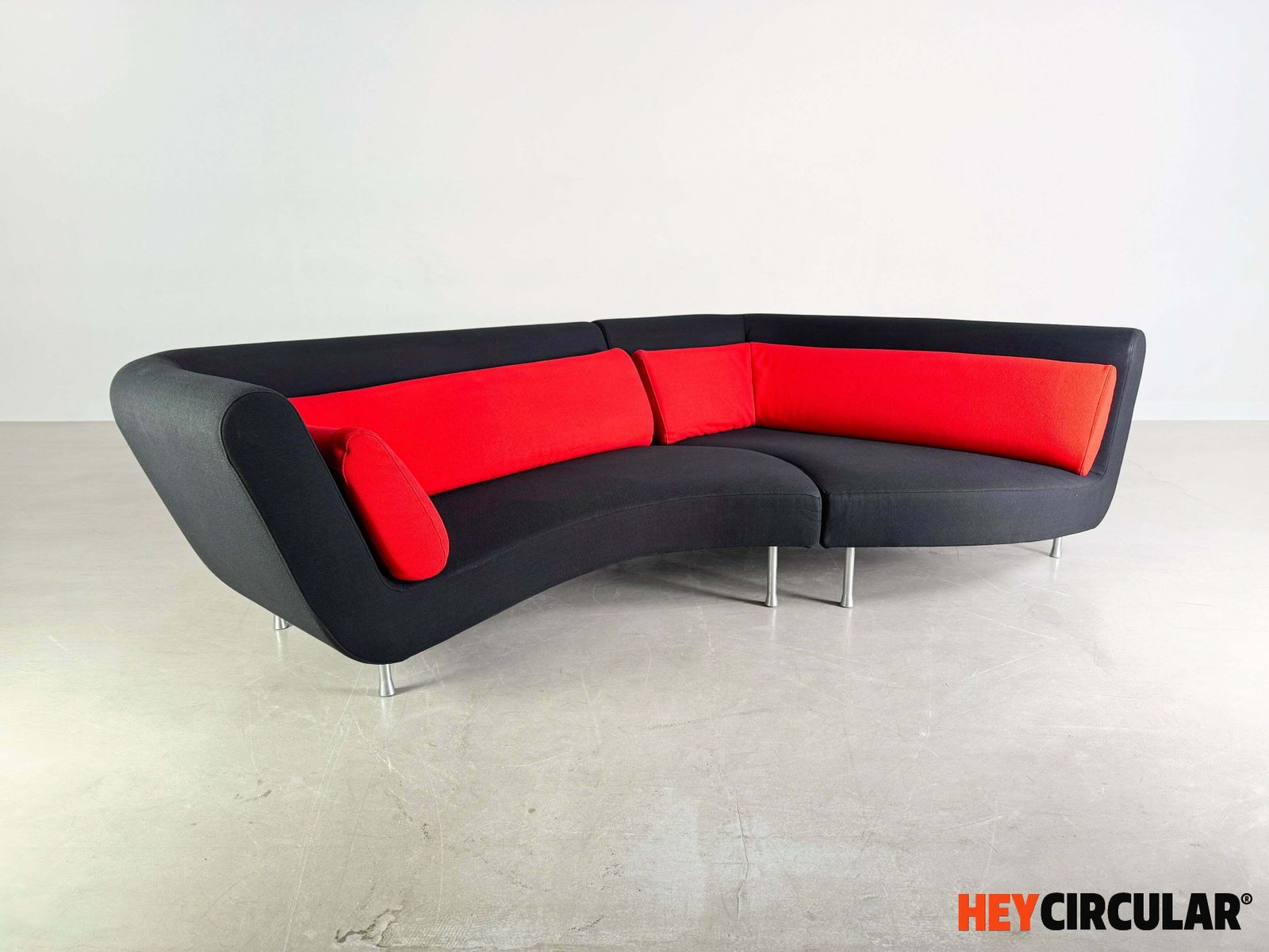 Original Ligne Roset Sofa Yang Couch François Bauchet Kvadrat Black photo for sale