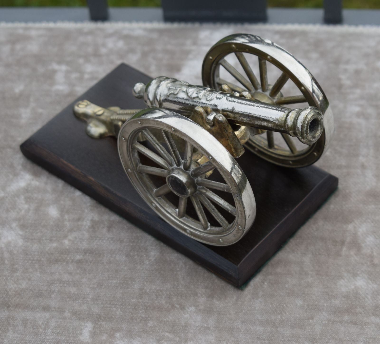 Model Of Cannon On Carriage, 1950s photo for sale