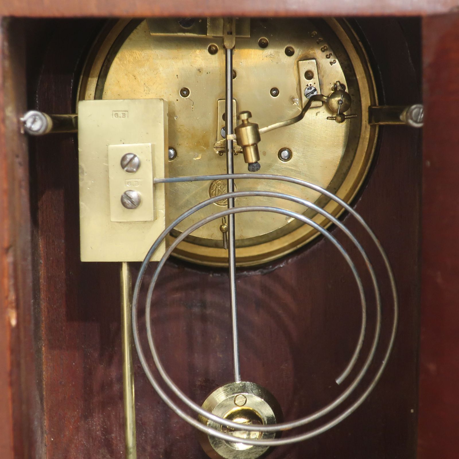 photo furniture French Belle Epoque Mahogany Mantel Clock