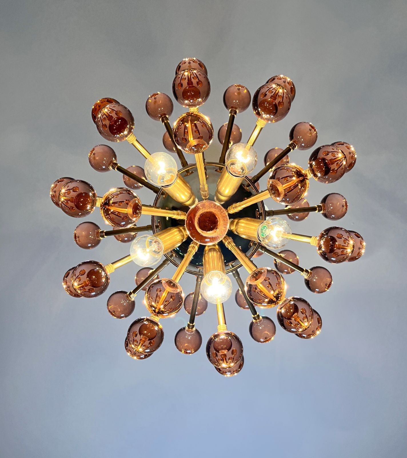 Spectacular Murano Pink Glass Sputnik Chandelier   51 Glasses photo 1725.0