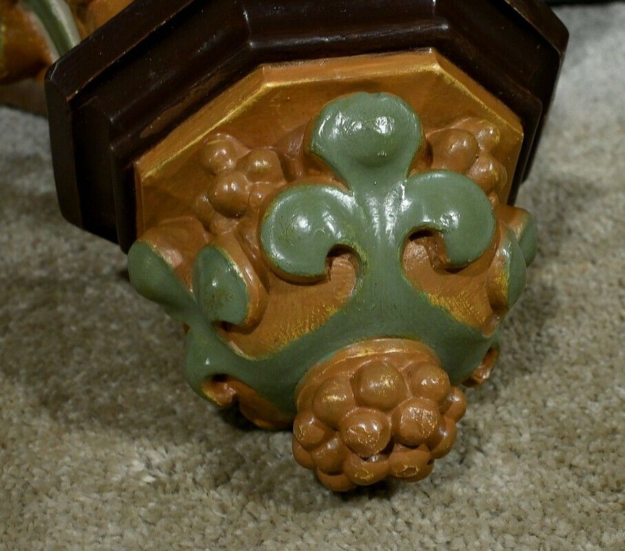 Pair Of Plaster Wall Consoles, Baroque Style – Late 19th Century photo vinterior
