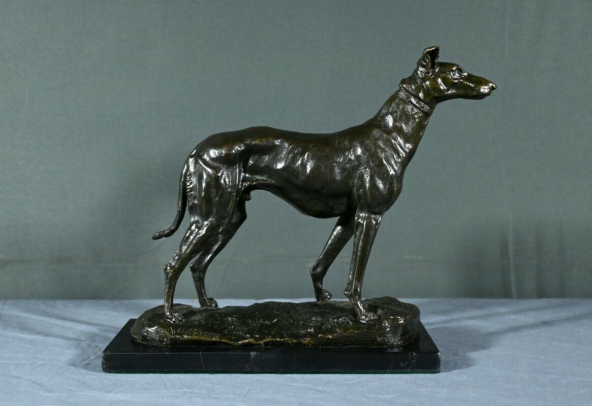 Bronze “The Greyhound”, Signed E.Frémiet – Late 19th Century
