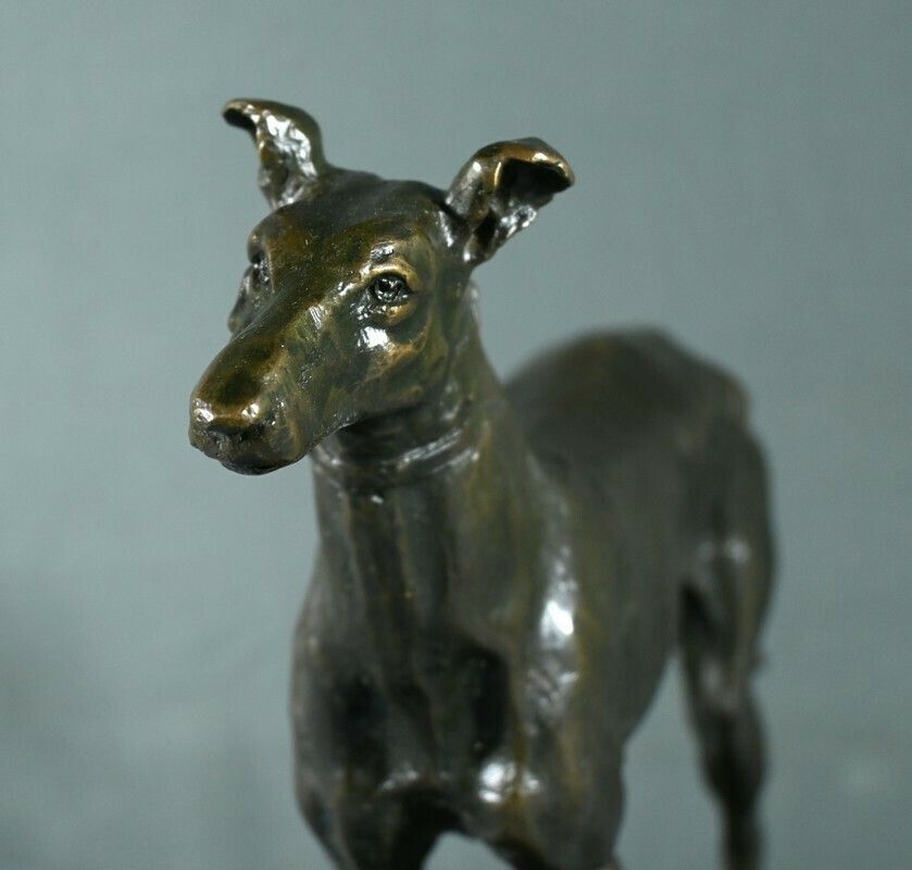 Bronze “The Greyhound”, Signed E.Frémiet – Late 19th Century photo vintage