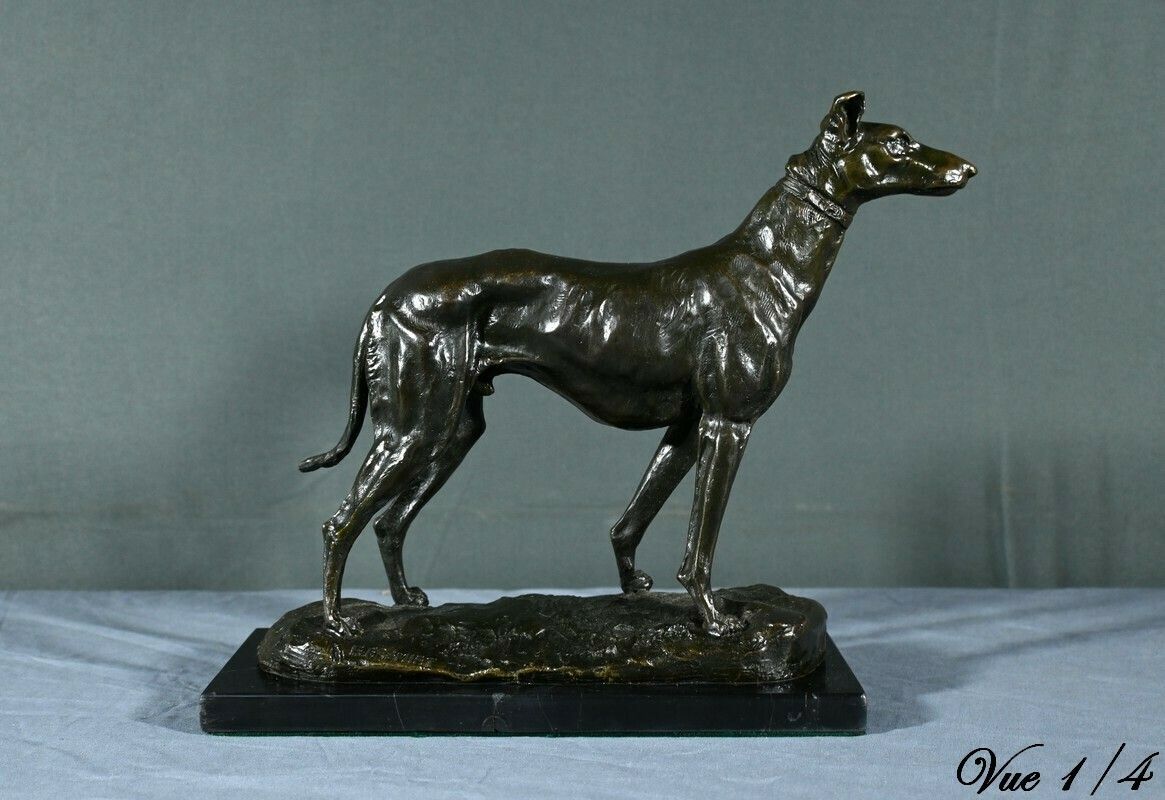 photo buy Bronze “The Greyhound”, Signed E.Frémiet – Late 19th Century