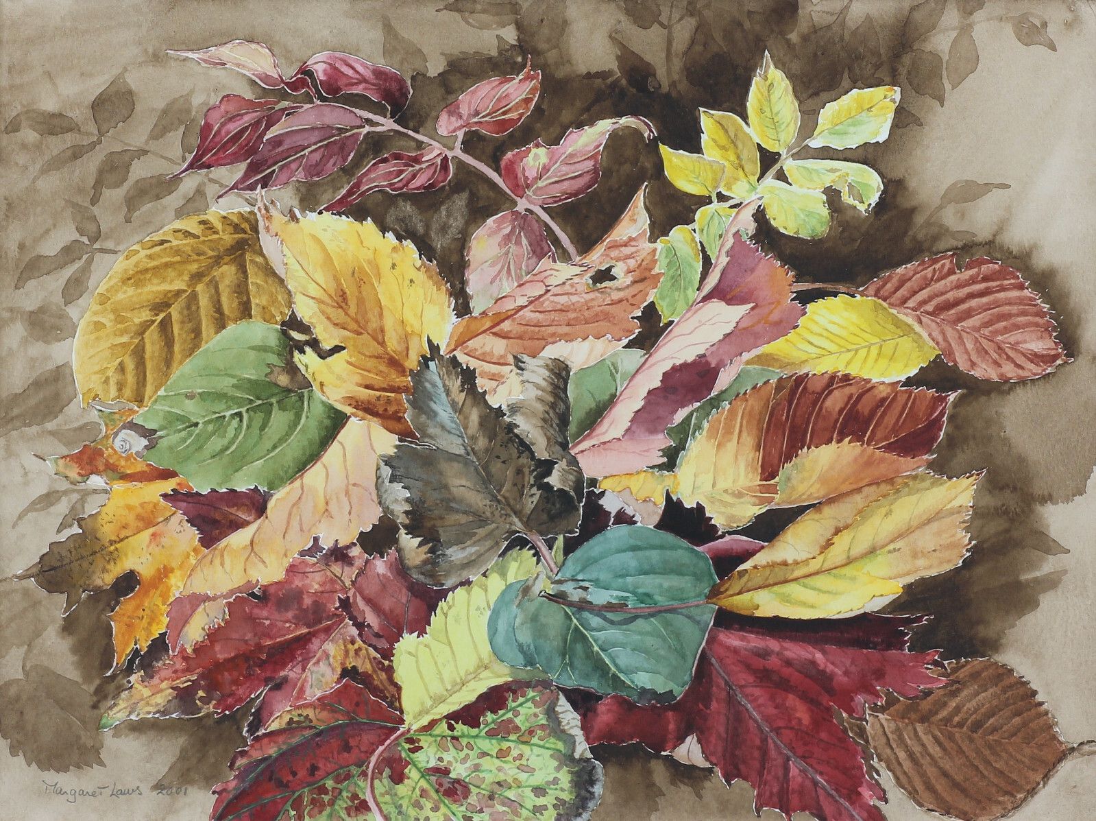 Watercolour By Margaret Laws. "Autumn Medley" photo furniture