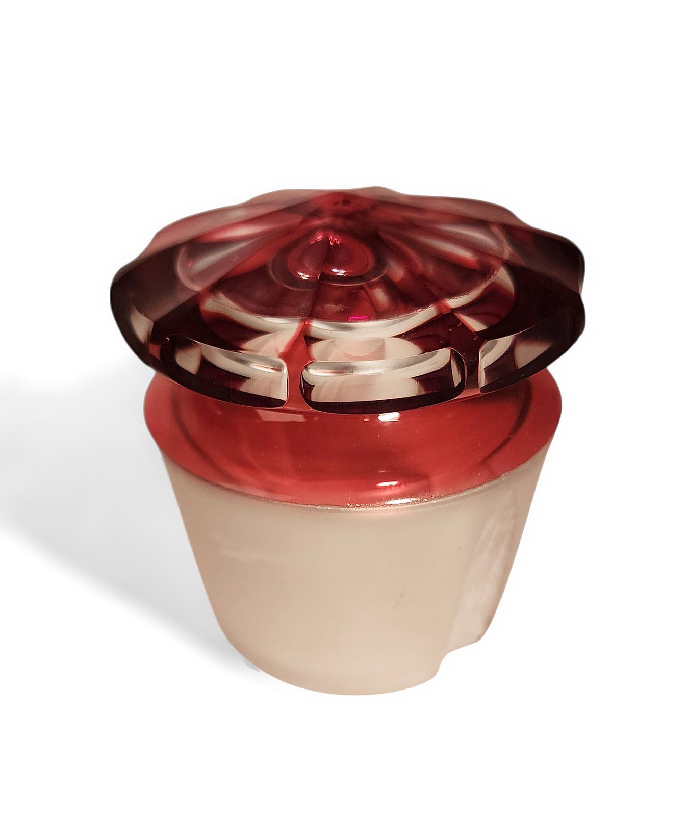 1930s Art Déco Crystal Cocktail Shaker/Bottle And Lid In Ruby Red Overlay Glass, France photo 875.0