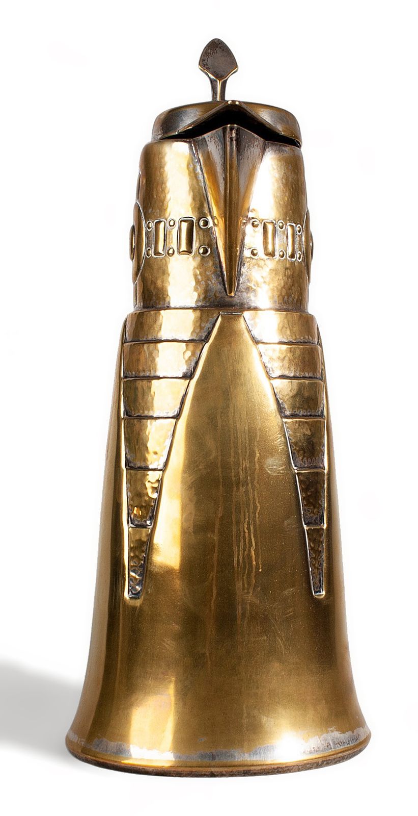 Early 20th Century Art Déco/Jugendstil Golden Metal Tankard By Kayserzinn, Germany photo for sale