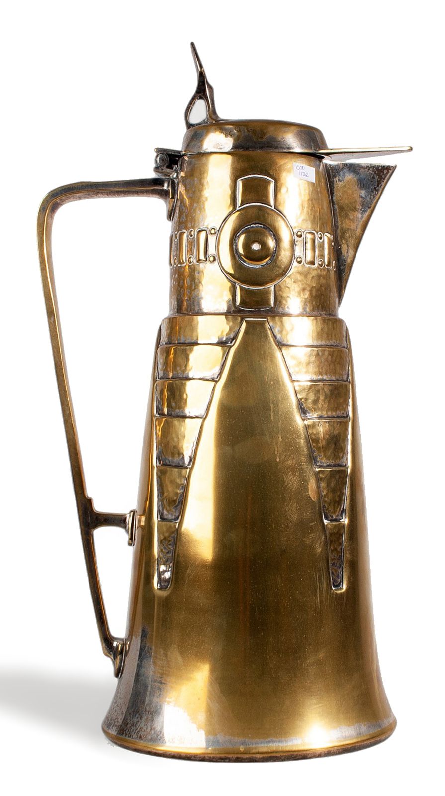 Early 20th Century Art Déco/Jugendstil Golden Metal Tankard By Kayserzinn, Germany photo 1350.0