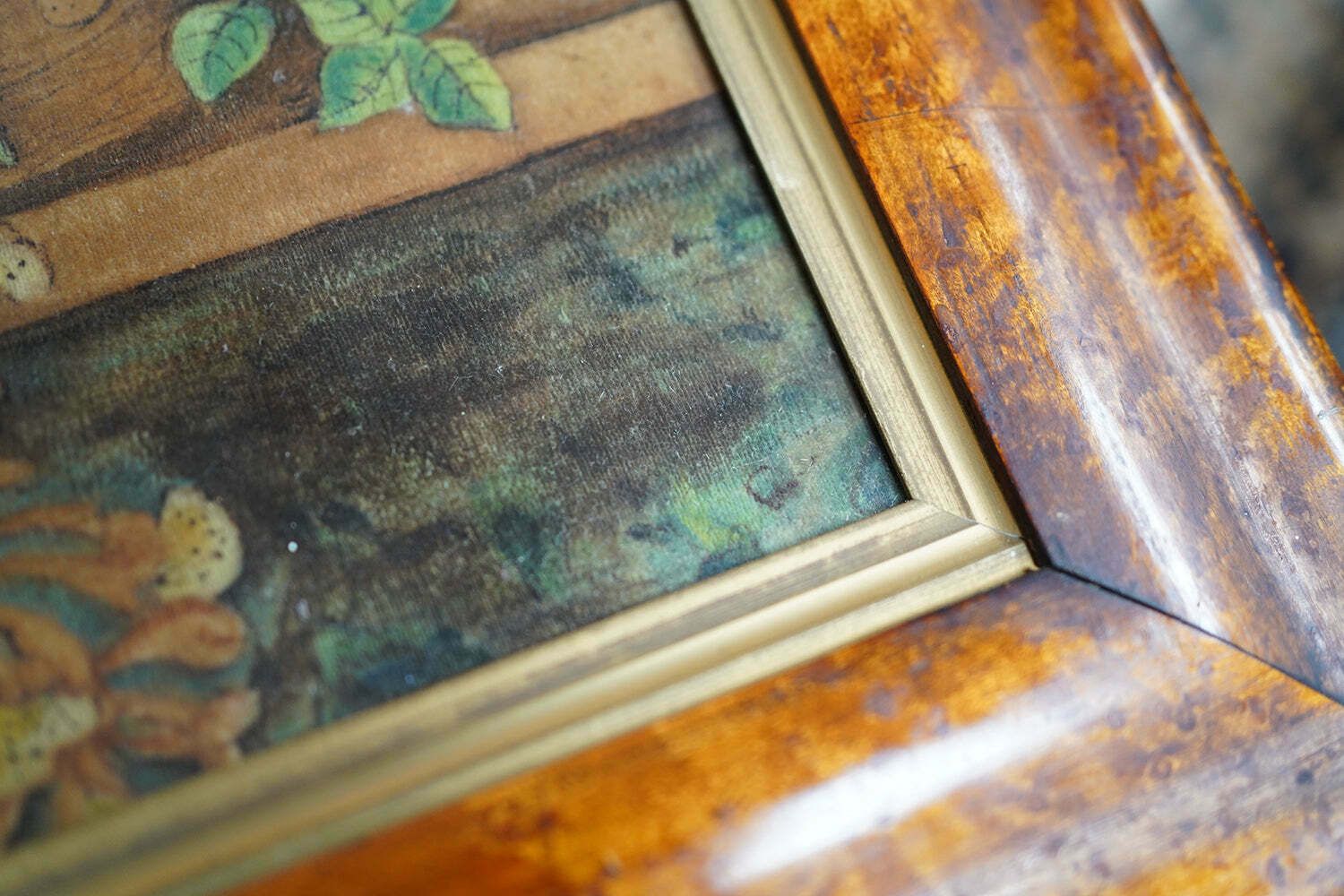 950.0 A Mid 19thc Victorian Period Floral Still Life Velvet Painting C.1850 photo