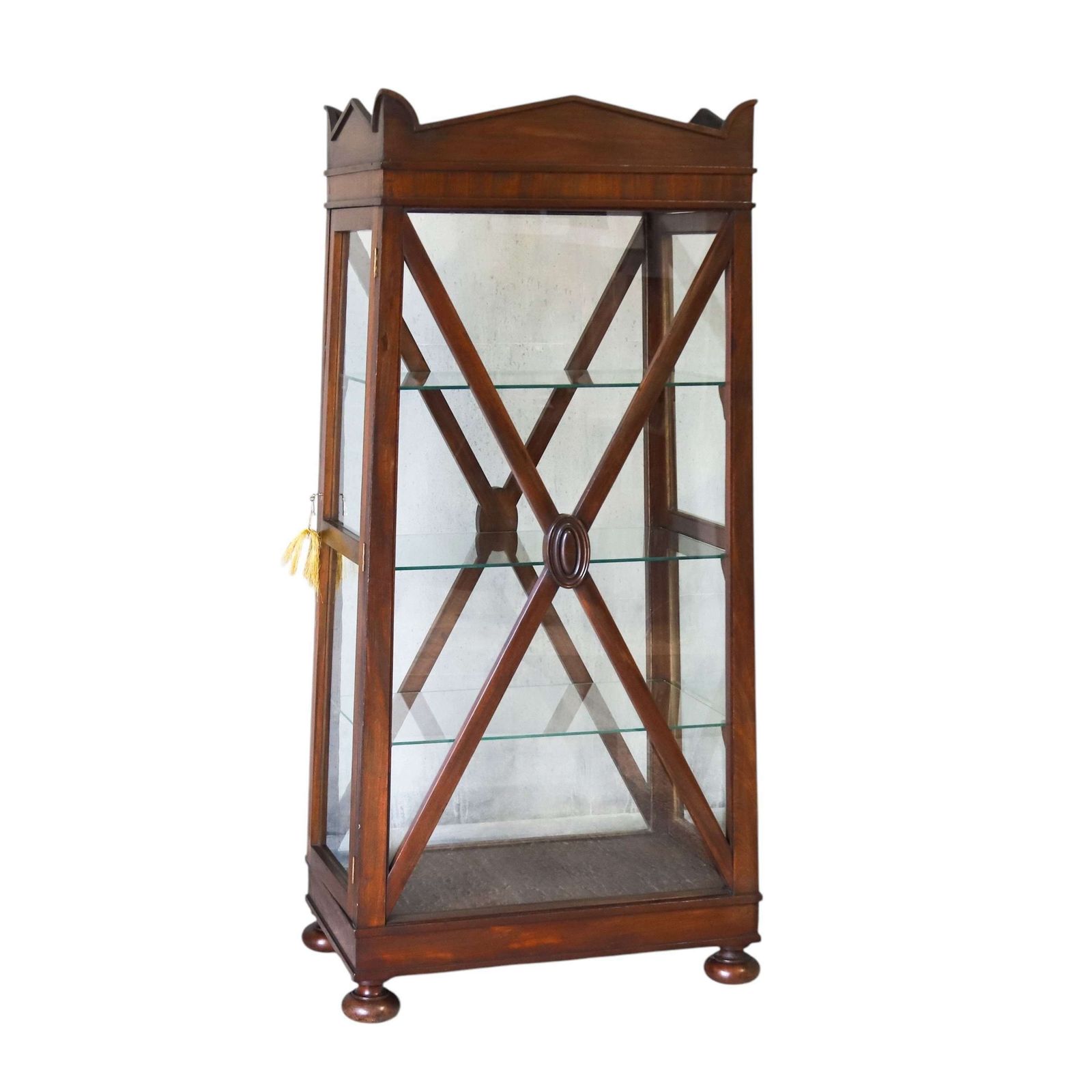 Mid Century Mahogany Display Cabinet In The William IV Style