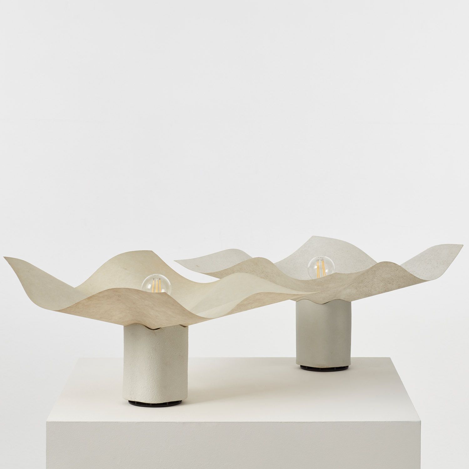 Pair Of Mario Bellini Area Table Lamps Artemide, Italy, 1974