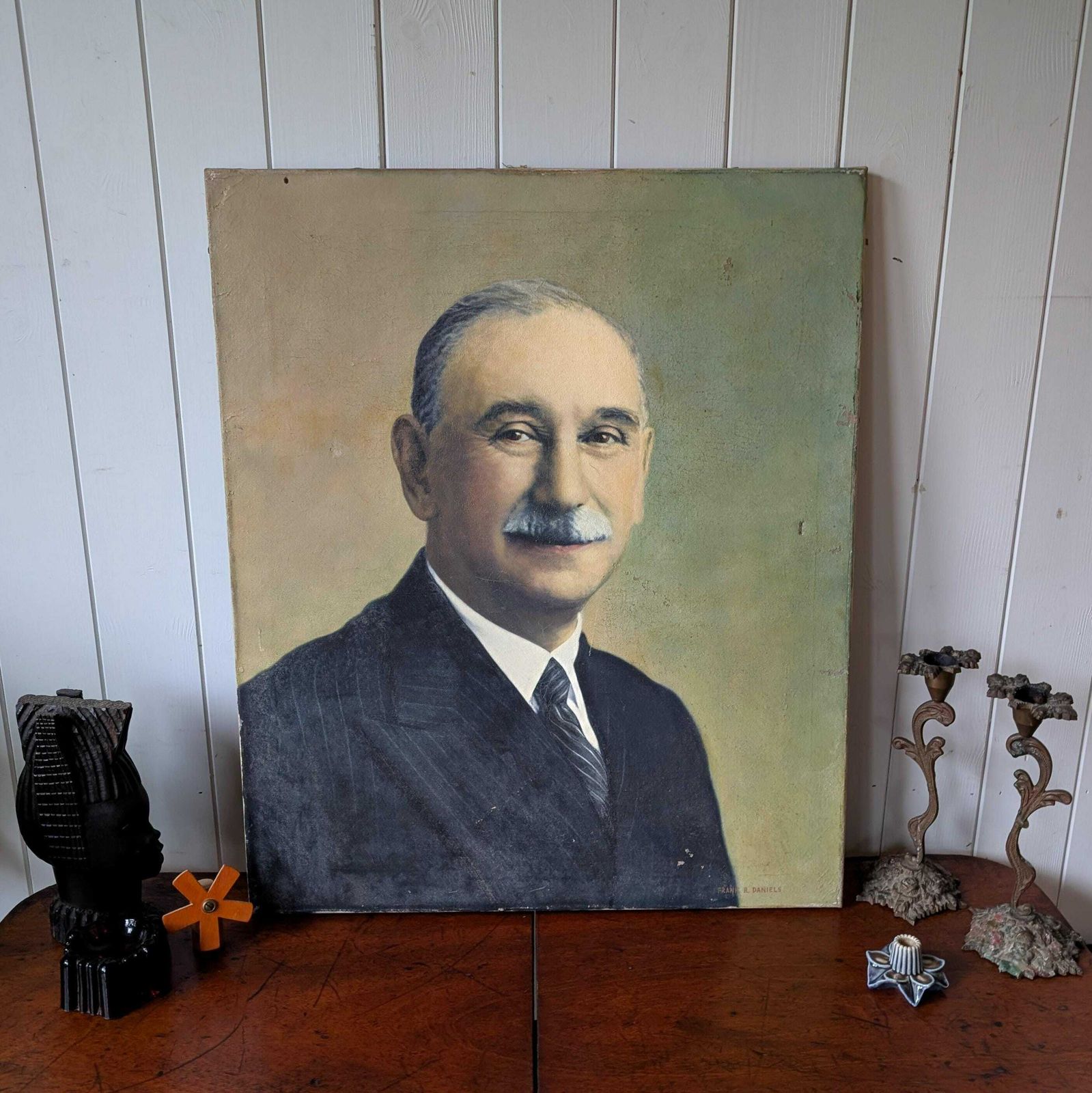 Oil Portrait Of A Gentlemen, 1920s