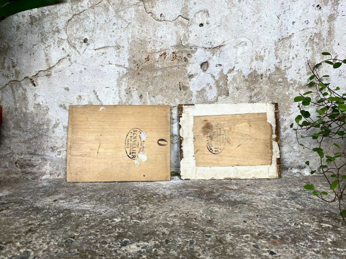 photo for sale Pair Of Antique French Town & Countryside Oil Paintings On Board Signed 1913
