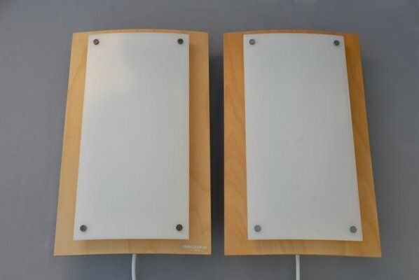 Beech And Acrylic Wall Lamps By Lars Bessfelt For Ateljé Lyktan, Sweden, 1980s, Set Of 2 photo 445.0