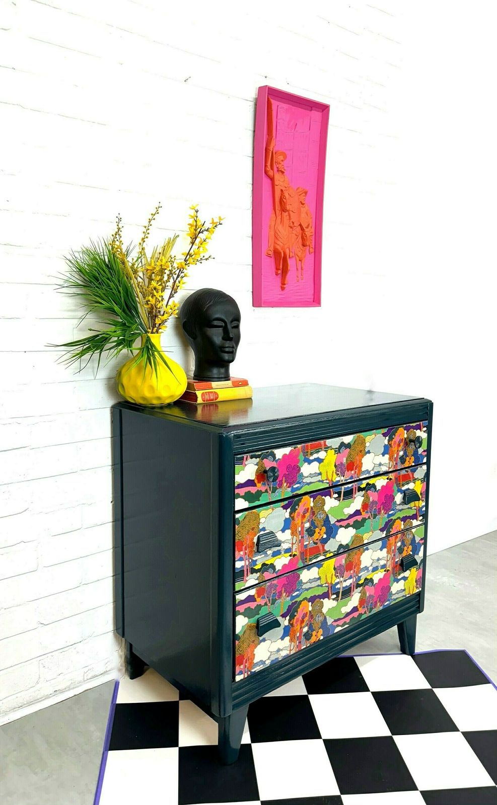 Harris Lebus Art Deco Liberty Print Chest Of Drawers photo for sale