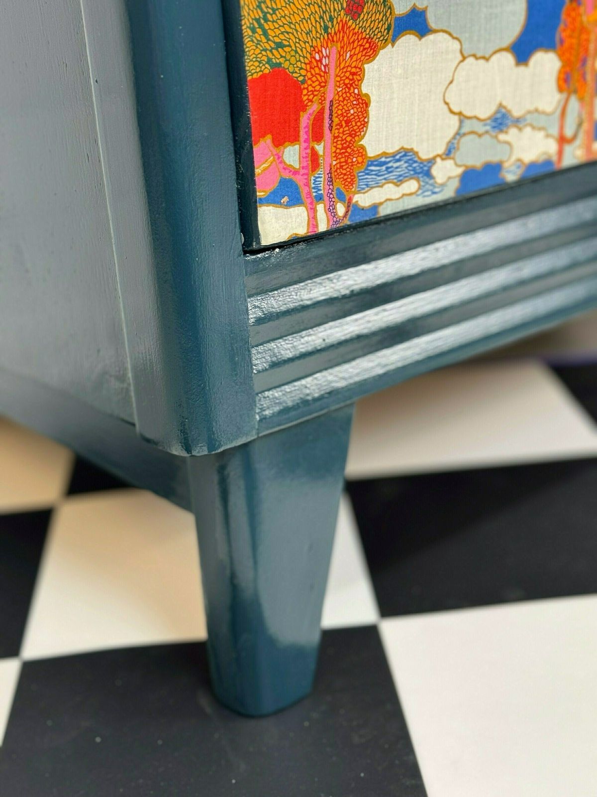 Harris Lebus Art Deco Liberty Print Chest Of Drawers photo Furniture