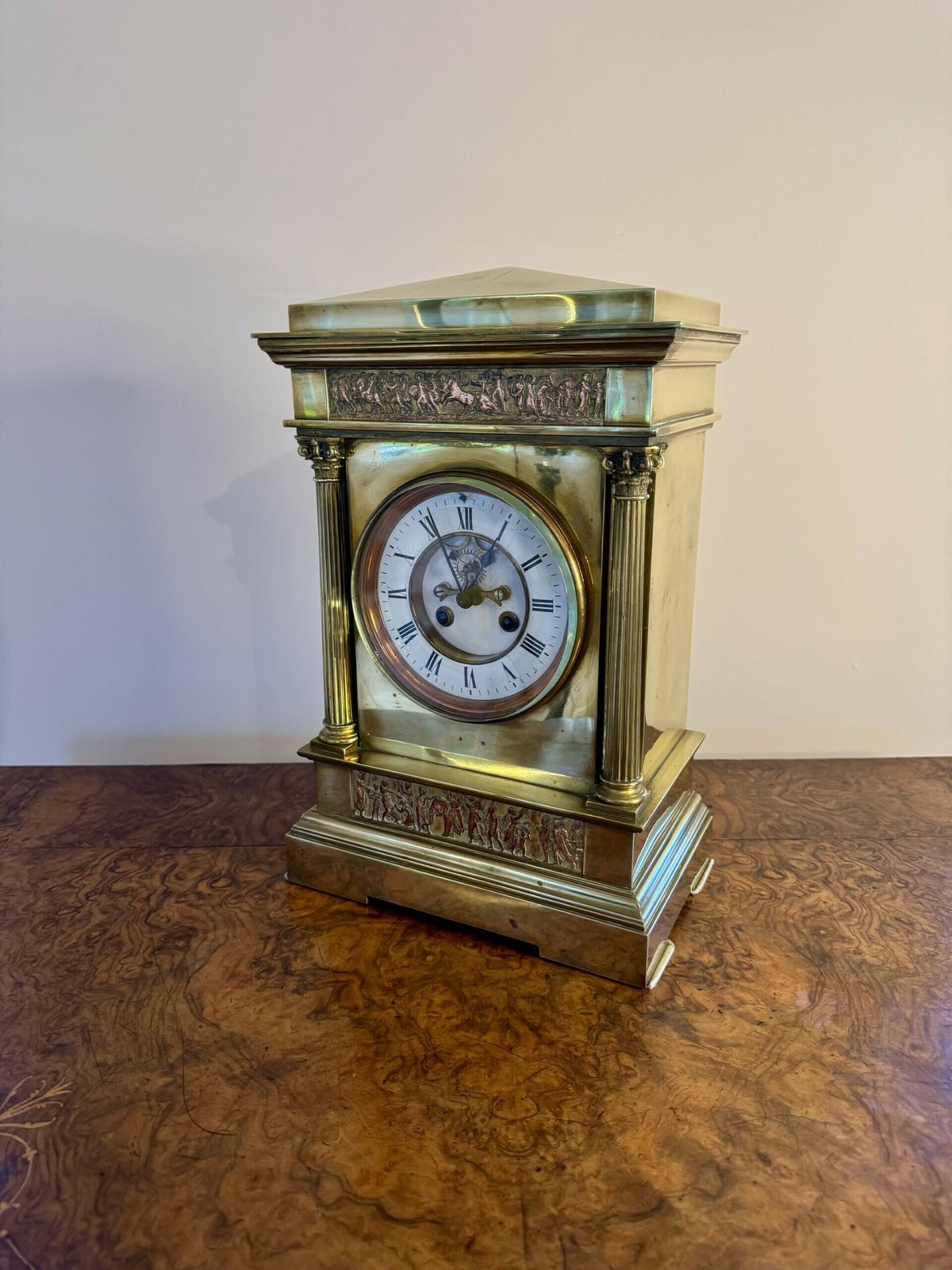 Outstanding Quality Antique Brass French Mantle Clock photo Home Decor
