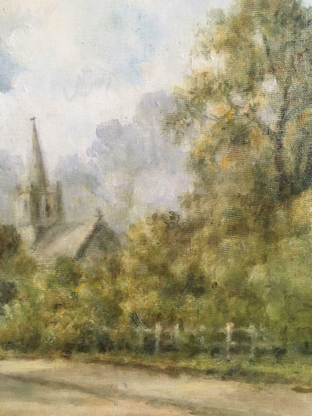 C. Desborough"Newtown Linford" Impressionist Landscape, Oil Painting, Signed2001 photo Art