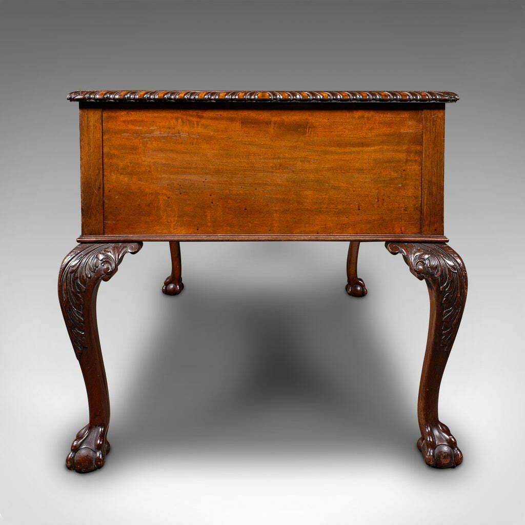 Antique Clerk's Desk, English, Leather, Partner, Home Office, Edwardian, C.1910 photo Furniture