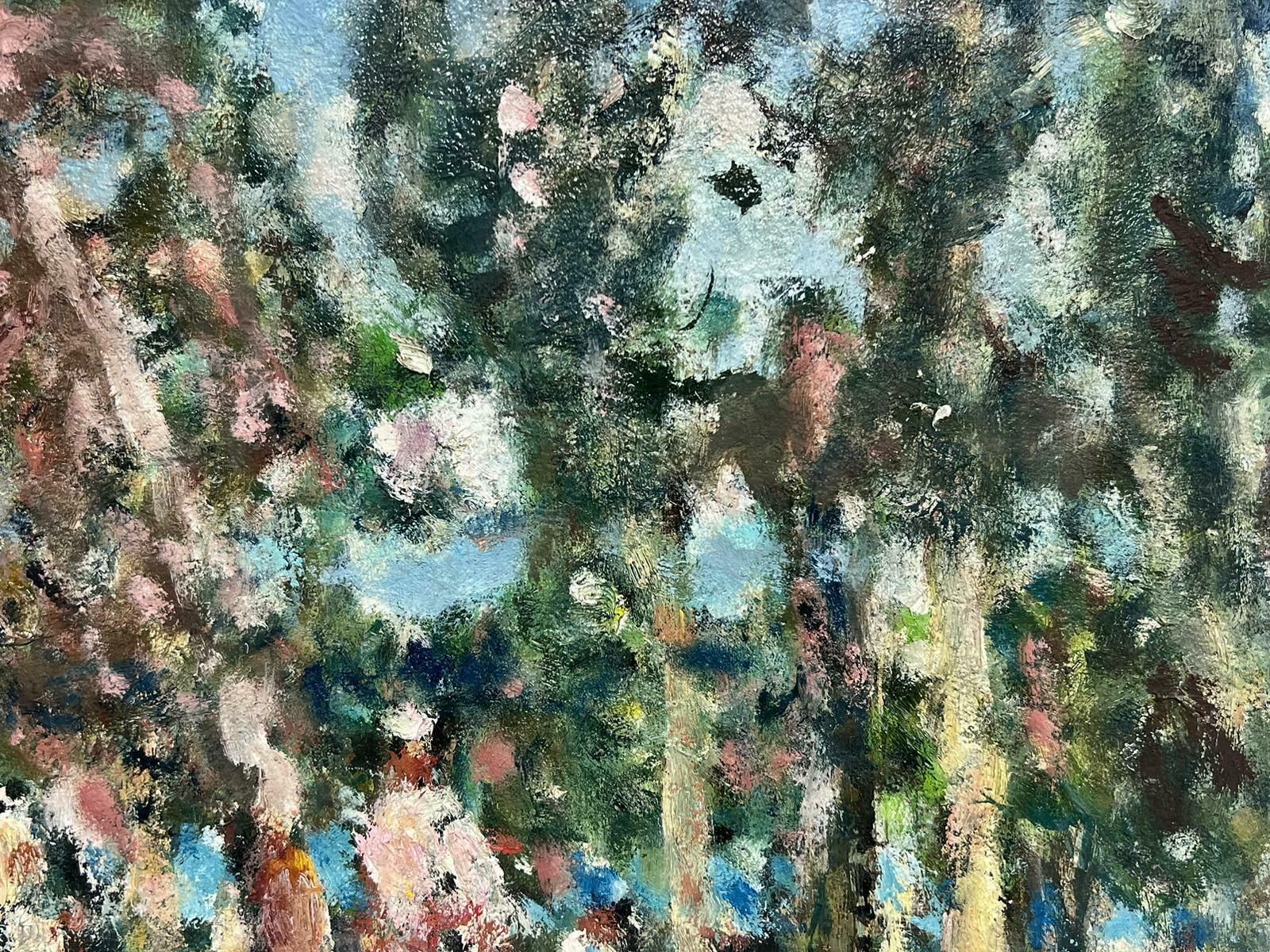 Georges Bousquaitmid 20th Century French Post Impressionist White Figures In Woodland Landscape photo vinterior