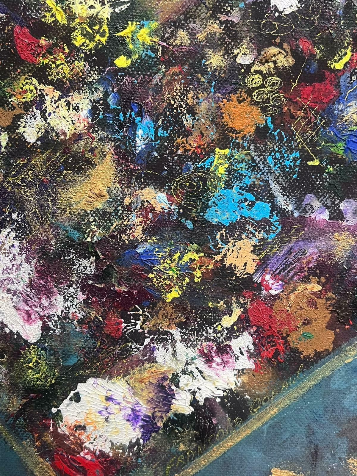 French Schoolfrench Modern Signed Oil Painting Of An Artists Palette photo Art
