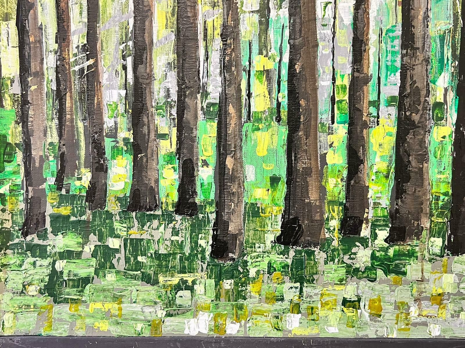 Contemporary British Modern British Contemporary Painting Sunlight Bursting Through Trees Woodland photo 867.0