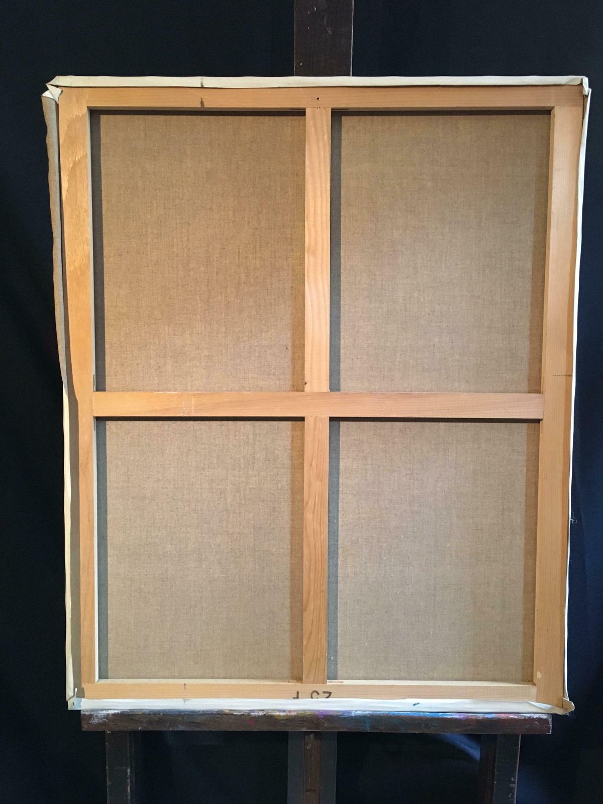 photo furniture Gustave Von Looexpressive Abstract, Green Colour, Original Oil Painting, Signed1990