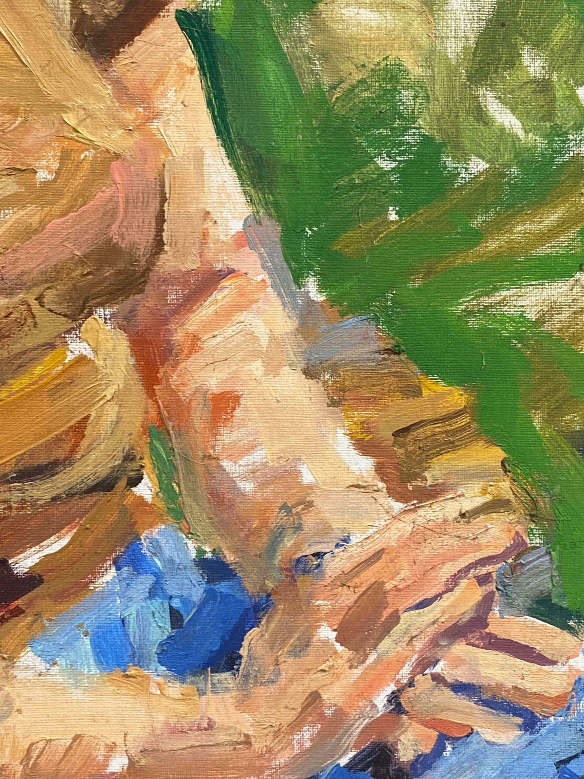 Douglas Stuart Allenlarge French Impressionist Oil   Elegant Abstract Portrait Of A Lady20th Century photo 765.0