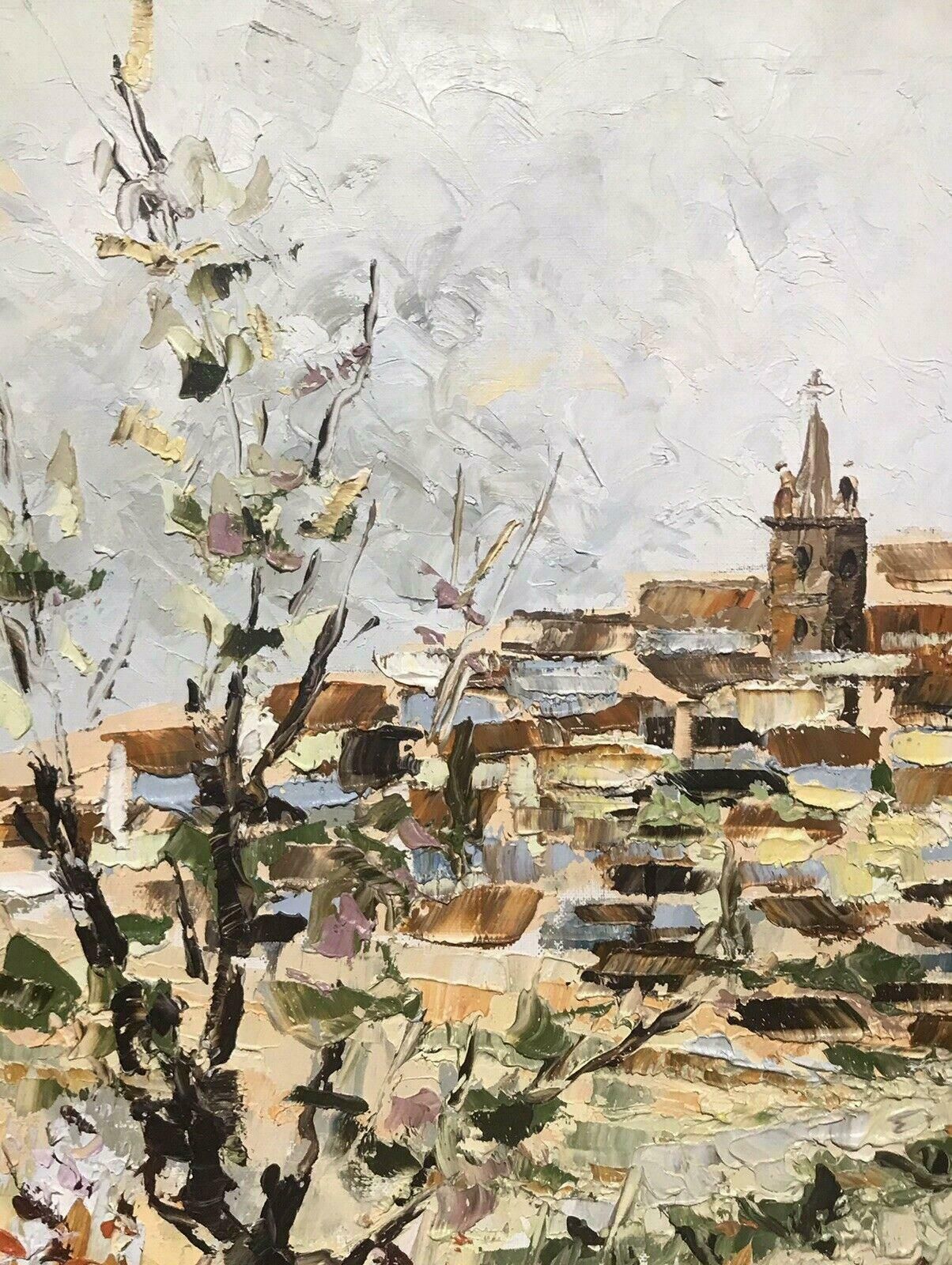Gerard Laimefrench Post Impressionist Signed Oil   Hill Top Perched Village Provence photo 1375.0