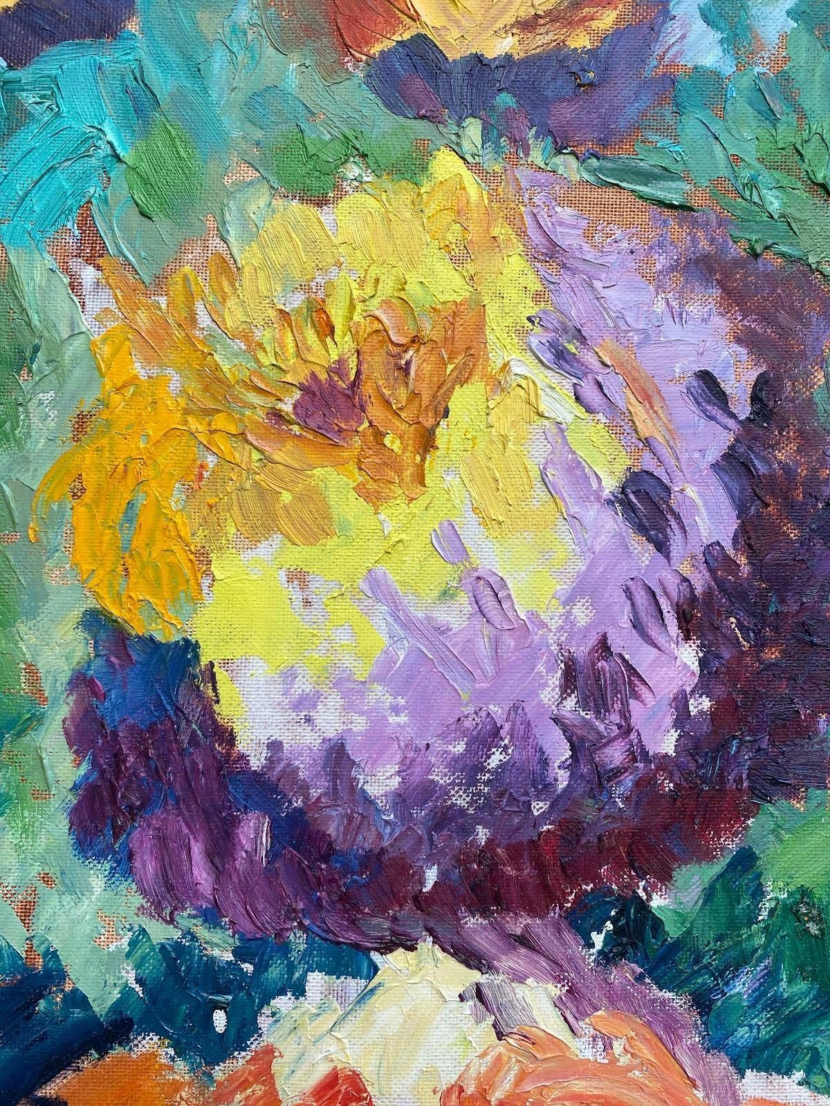 Maggy Clarysseimpressionist Oil Painting French Painting Abstract Flower C.2000 photo furniture