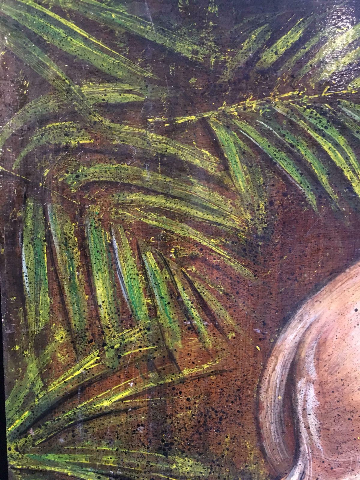 Unknownking Of The Jungle, Large Impressionist Oil Painting Of A Lion C.1970s photo Art
