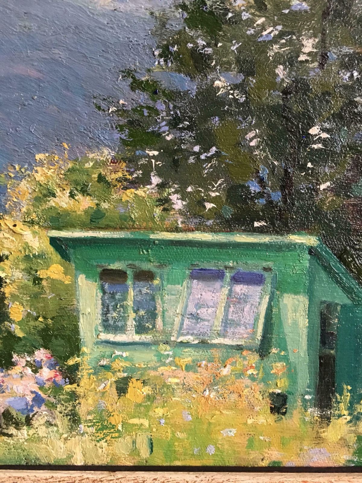 Hugh Cameron Wilsonthe Potting Shed, Impressionist Landscape, Oil Painting, Signed photo Art
