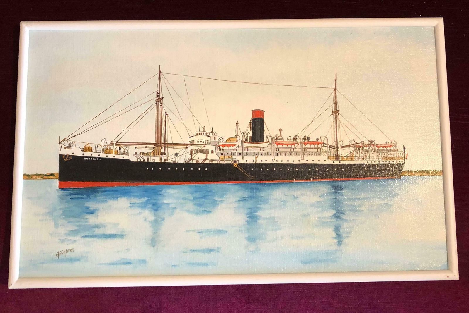 Louis Letoucheimerethie II, Signed Oil Paintingc. 1989 photo furniture