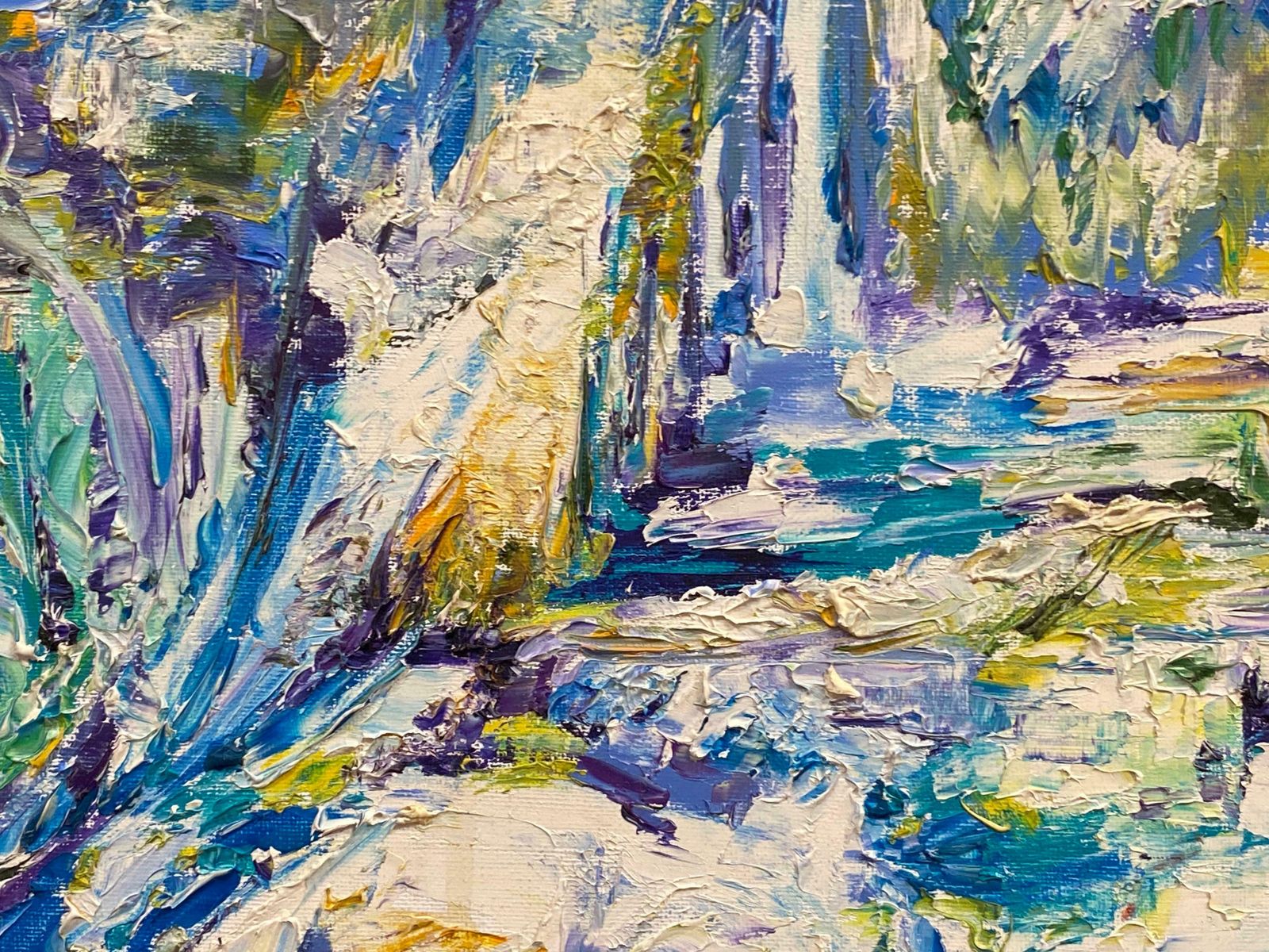 P Vilette20th Century Original French Expressionist Oil   Wacky Textured Painting20th Century photo furniture