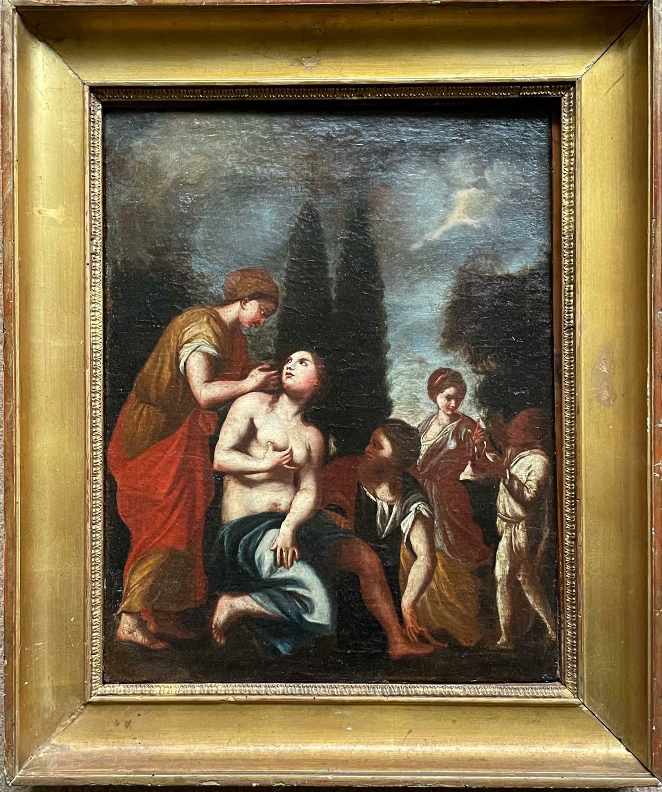Unknownfine 17th Century Italian Old Master Oil On Canvas   The Bathing Of Bathsheba photo furniture