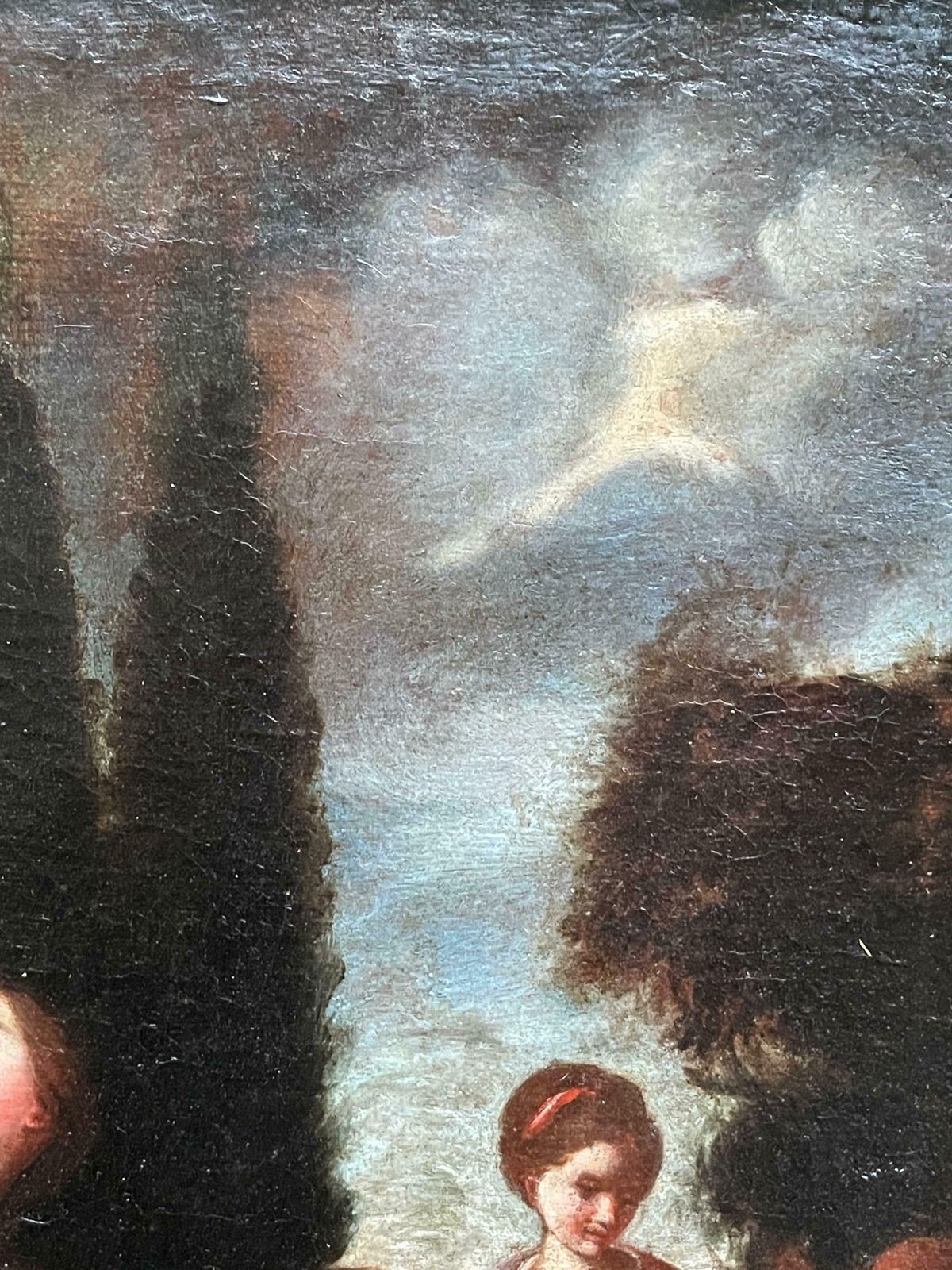 Unknownfine 17th Century Italian Old Master Oil On Canvas   The Bathing Of Bathsheba photo buy