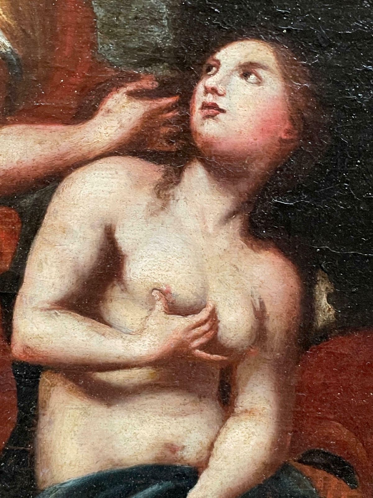 Unknownfine 17th Century Italian Old Master Oil On Canvas   The Bathing Of Bathsheba photo vintage