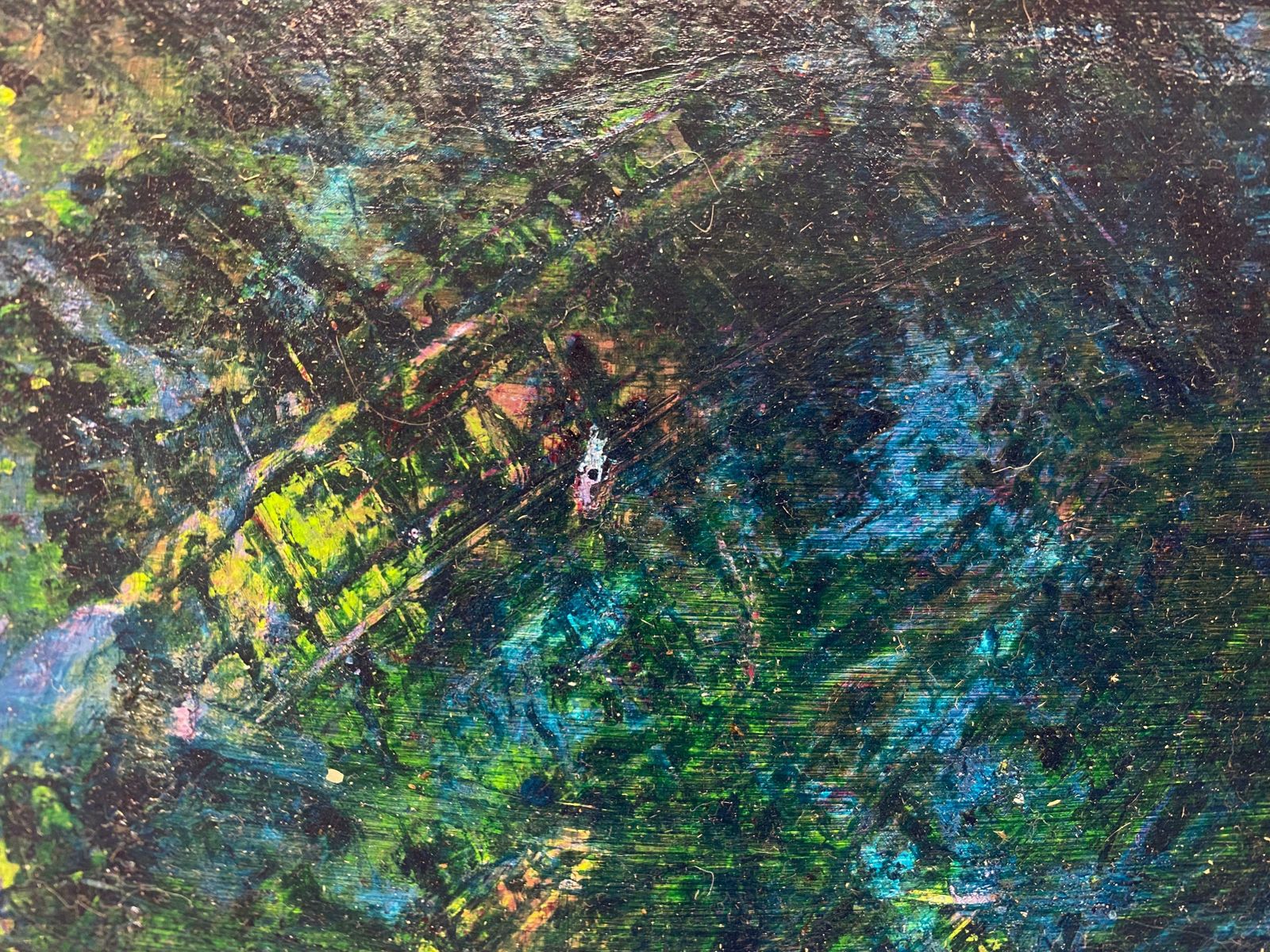 Sally Bradshawsally Bradshaw (B.1962) Contemporary Abstract British Painting   Blue And Greensc.2020 photo for sale