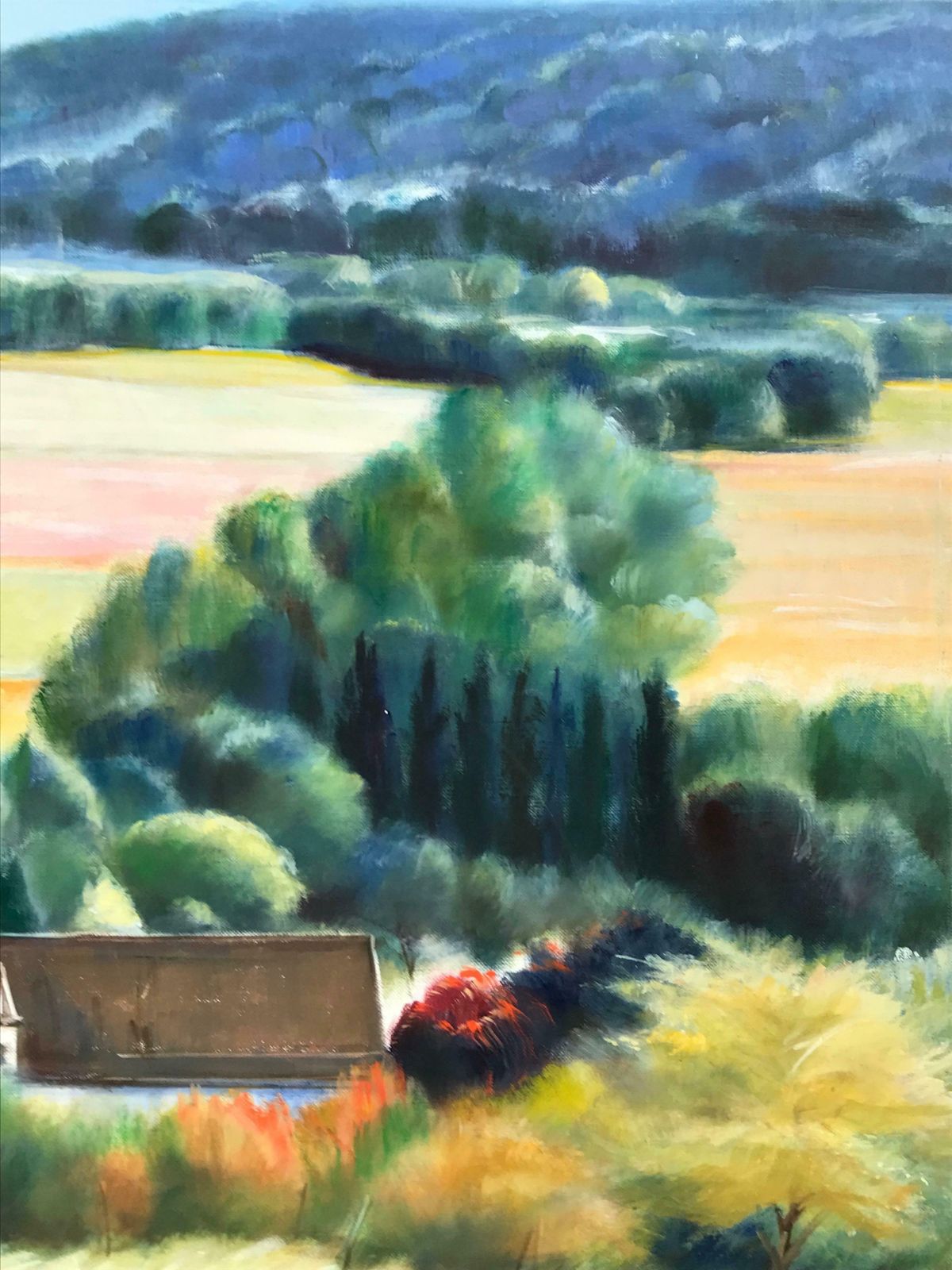 French Schoolthe Giverny Landscape & Valley, Summer Meadows French Impressionist Oil photo Art