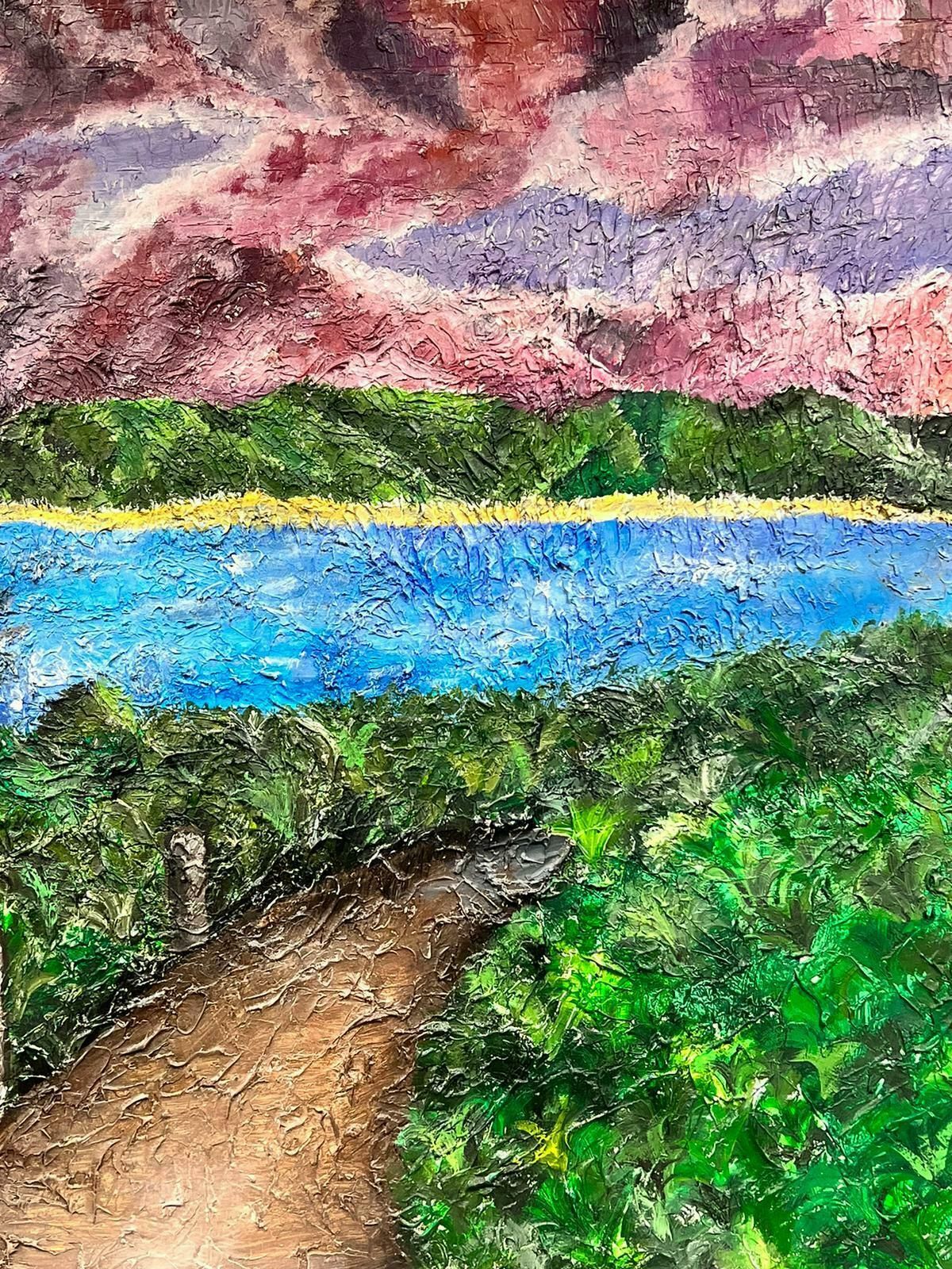 Ellie Parkcontemporary British Purple Sunrise Coastal Pathway Landscape In Padstow 2017 photo 1222.0